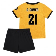 Wolves Rodrigo Gomes #21 Hemmaställ Barn 2025-26 Korta ärmar (+ Korta byxor)